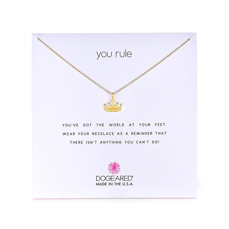 Queen Crown Polished Clavicle Chain