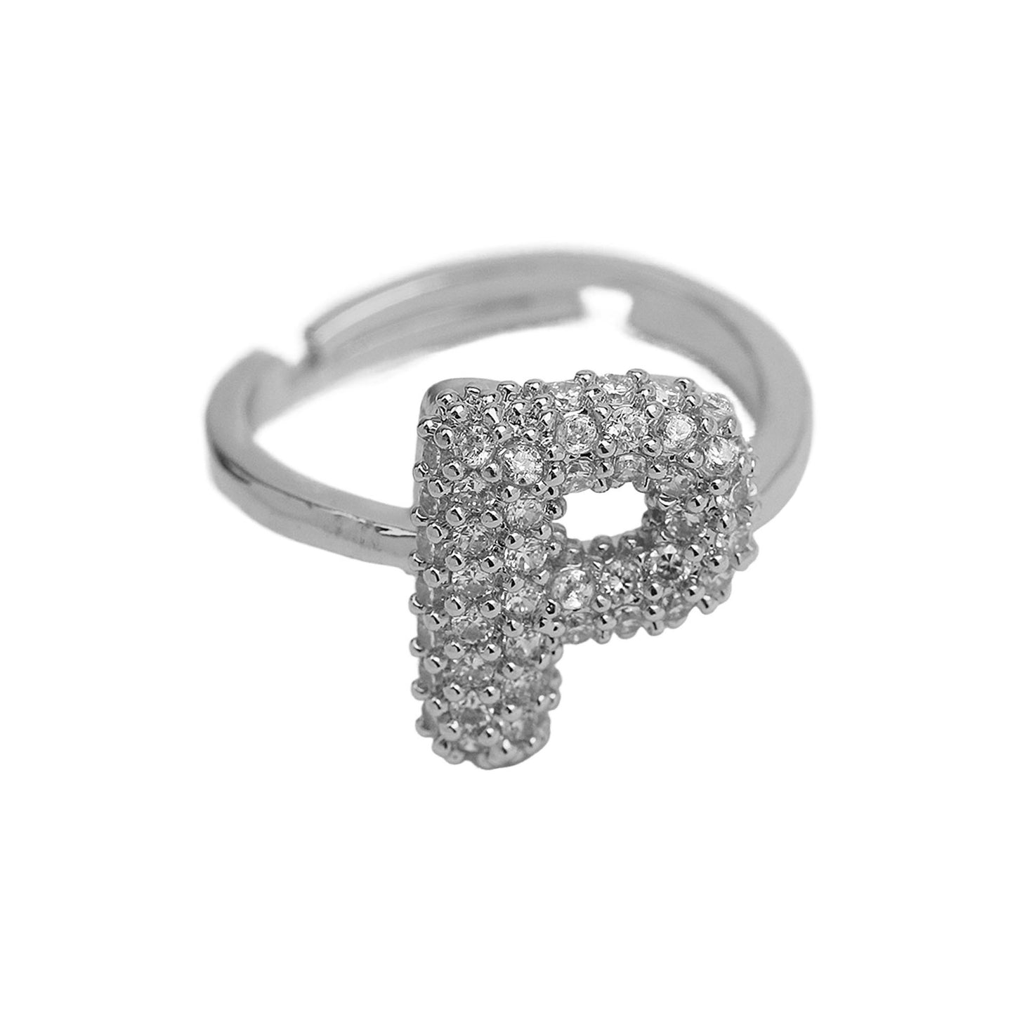 Balloon Bubble Cute 26 English Letters Open Ring